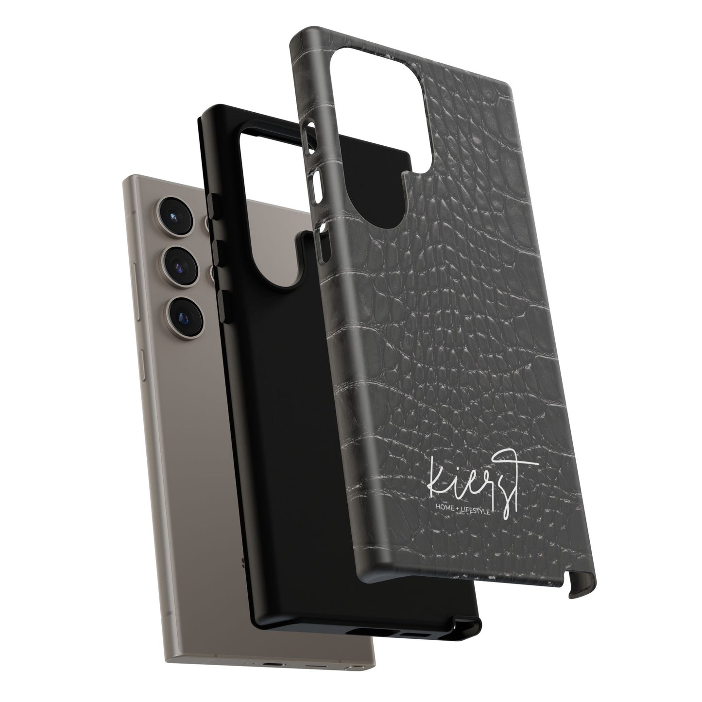 Black Alligator Print Samsung Galaxy Case | Refined Impact, Bold Simplicity