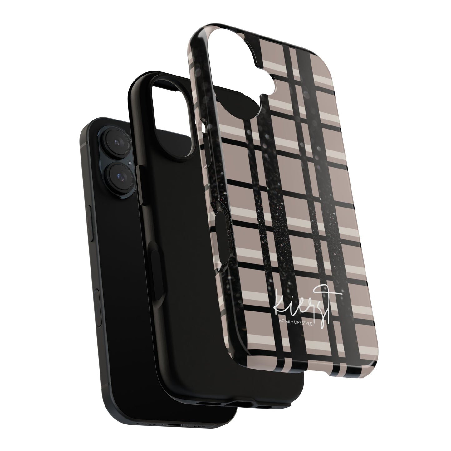 Elevated Neutrals Plaid iPhone Case | Classic Pattern, Modern Contrast