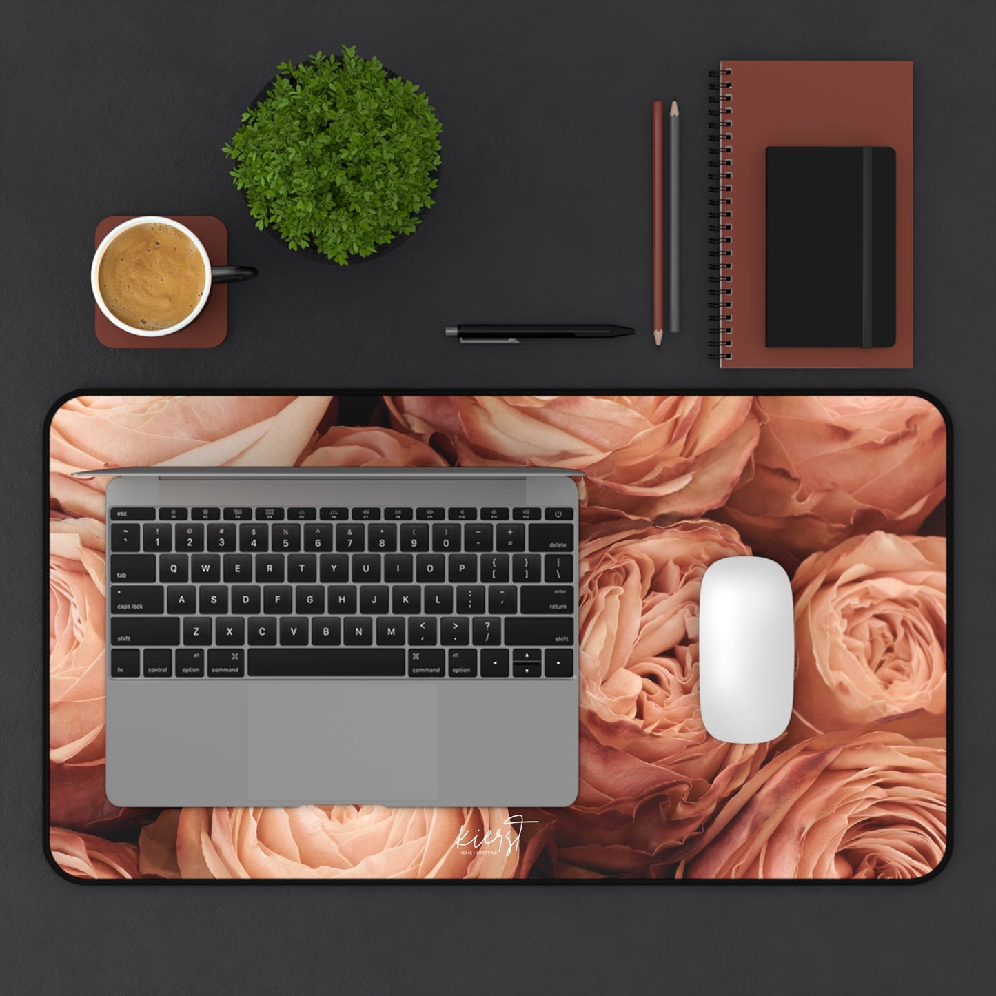 Peony Dusk Desk Mat | A Soft Statement for Refined Workspaces