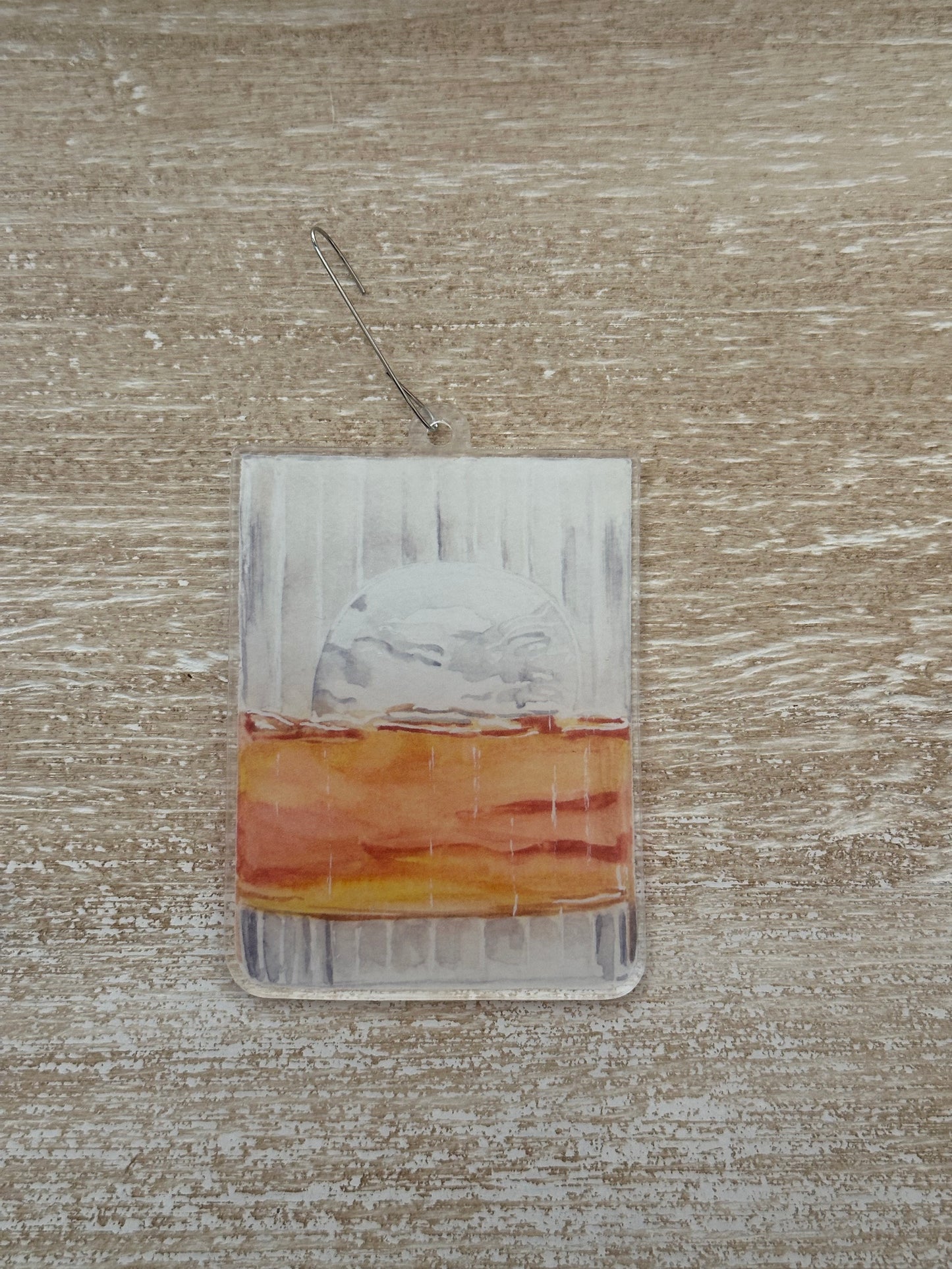 Whiskey Glass Keychain