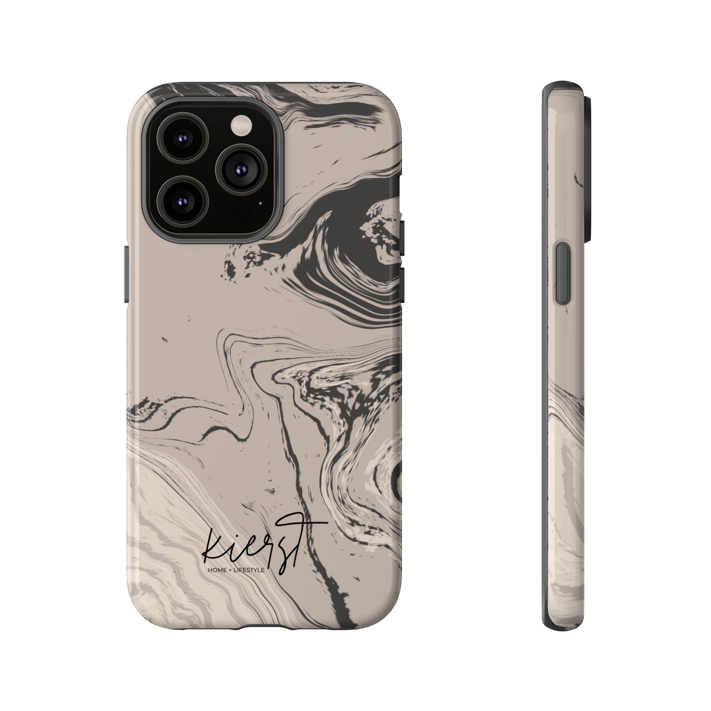 Cream, Grey, and Taupe Marble iPhone Case | A Bold Neutral Grounded in Softness