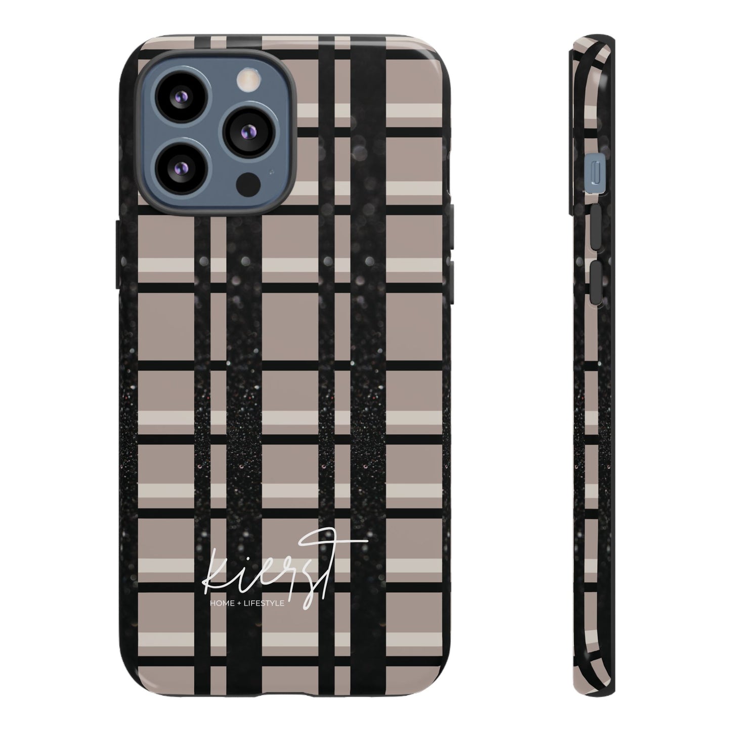 Elevated Neutrals Plaid iPhone Case | Classic Pattern, Modern Contrast