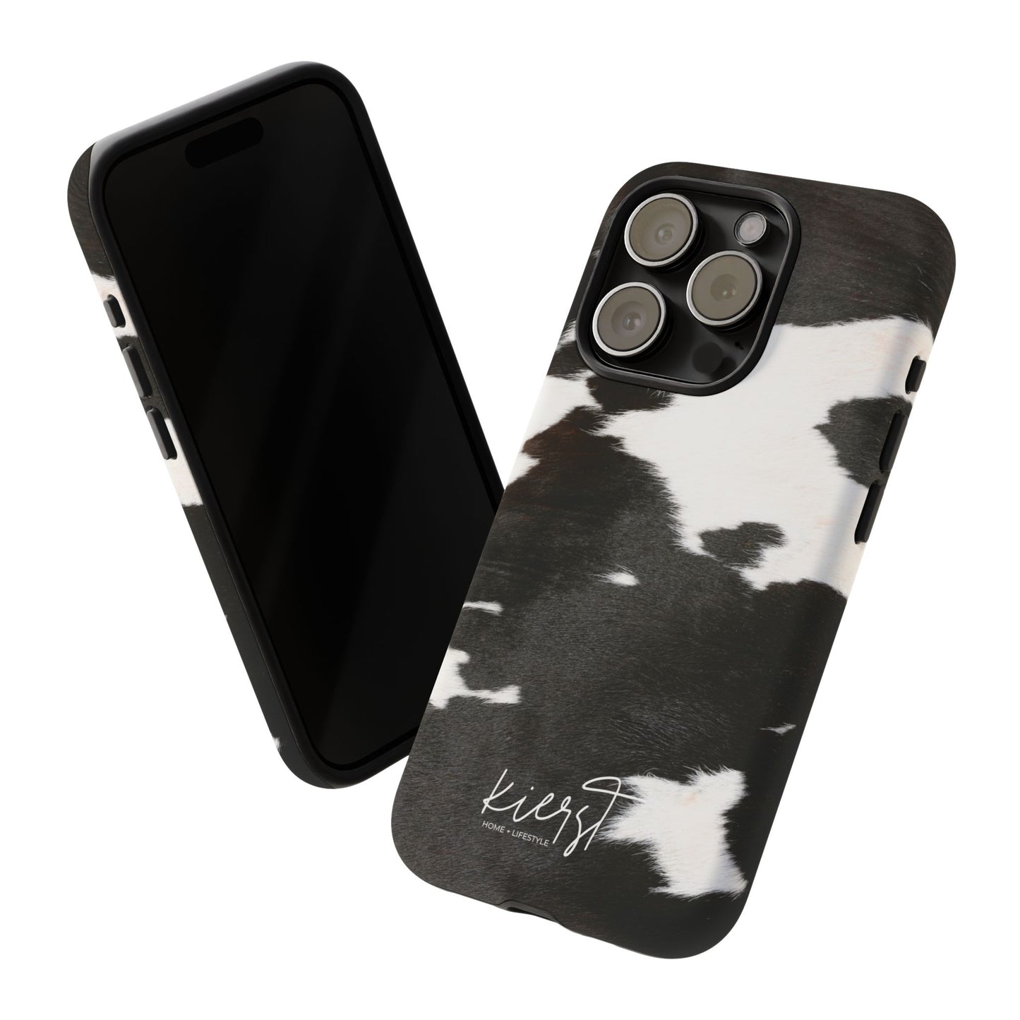 Black and White Cow Hide Print iPhone Case