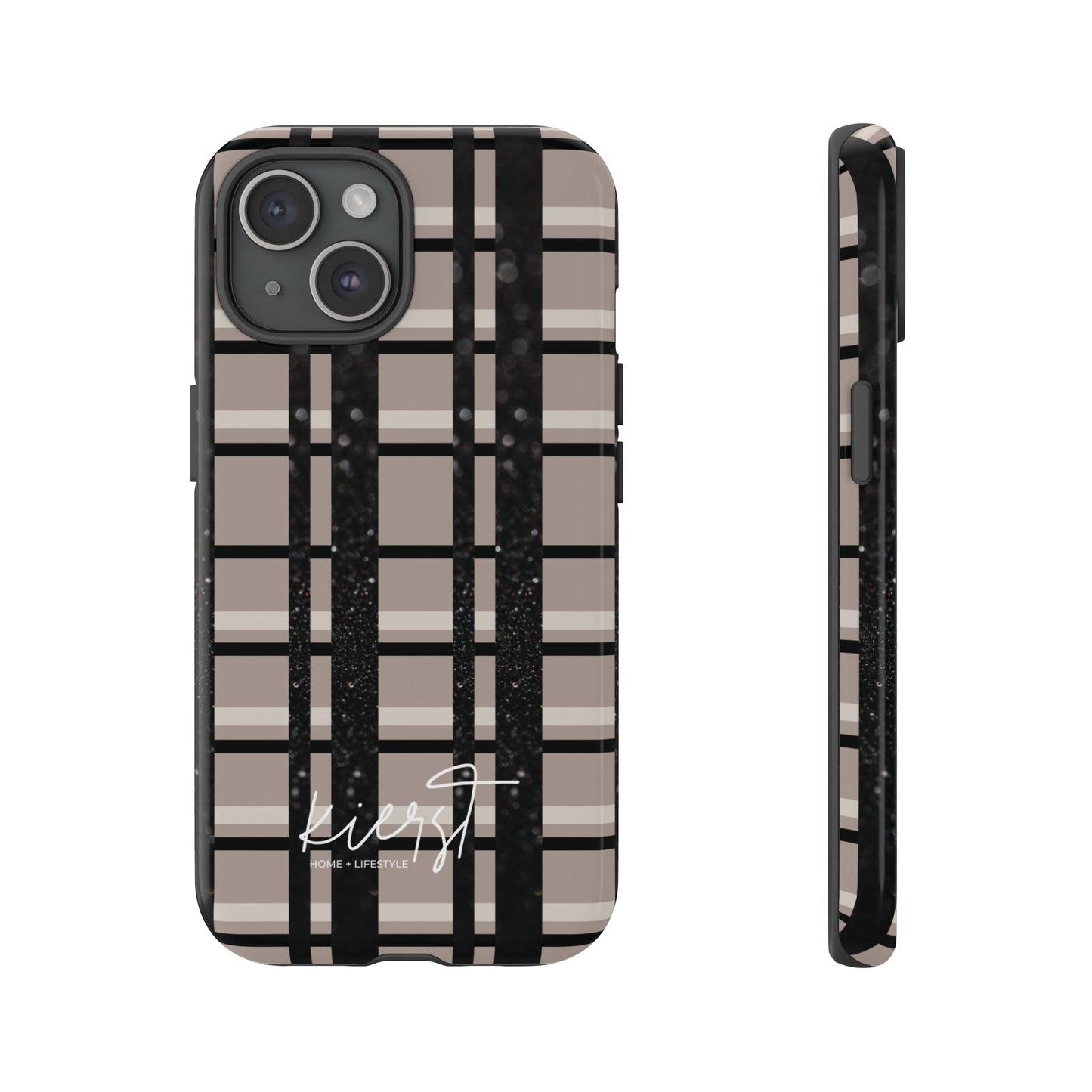 Elevated Neutrals Plaid iPhone Case | Classic Pattern, Modern Contrast