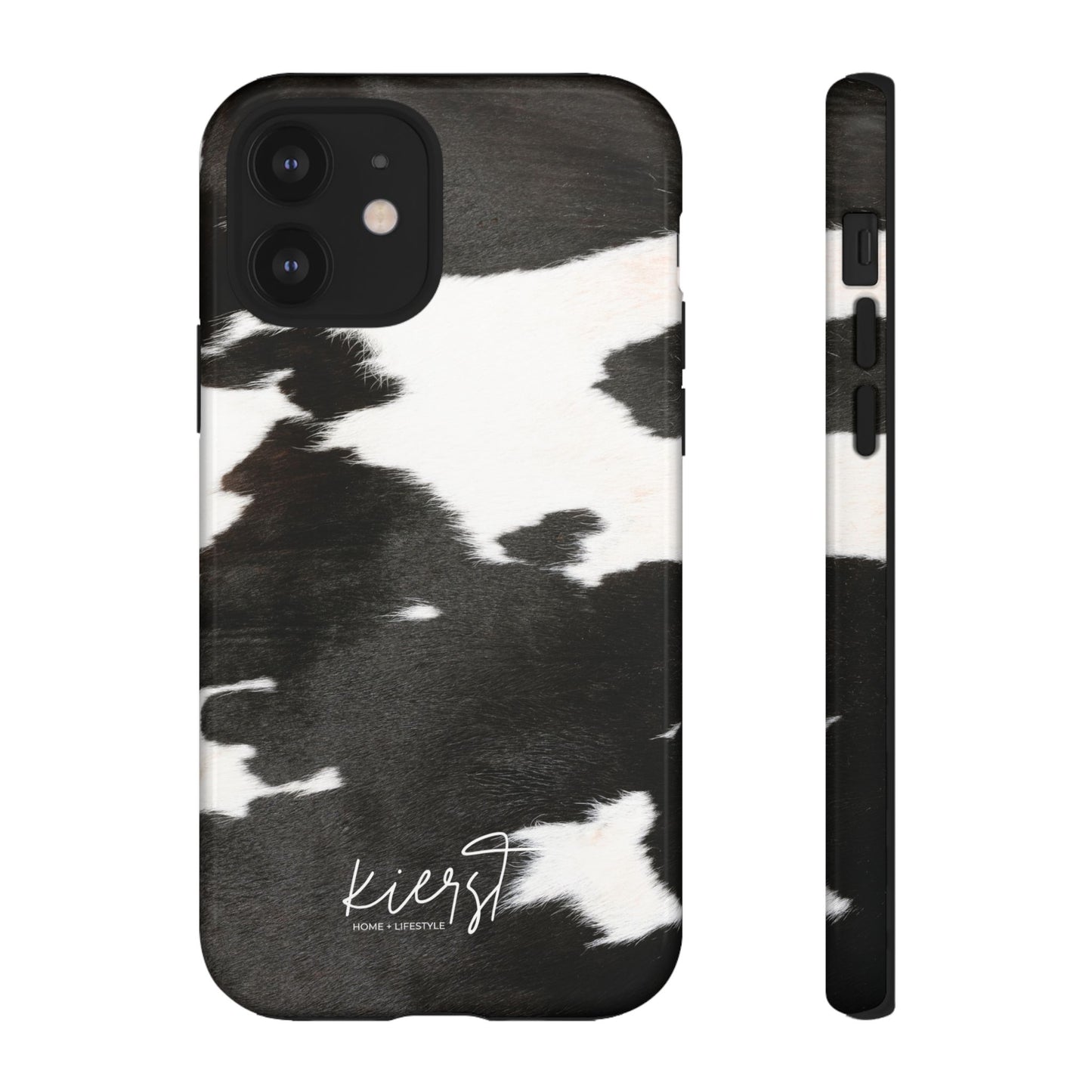 Black and White Cow Hide Print iPhone Case