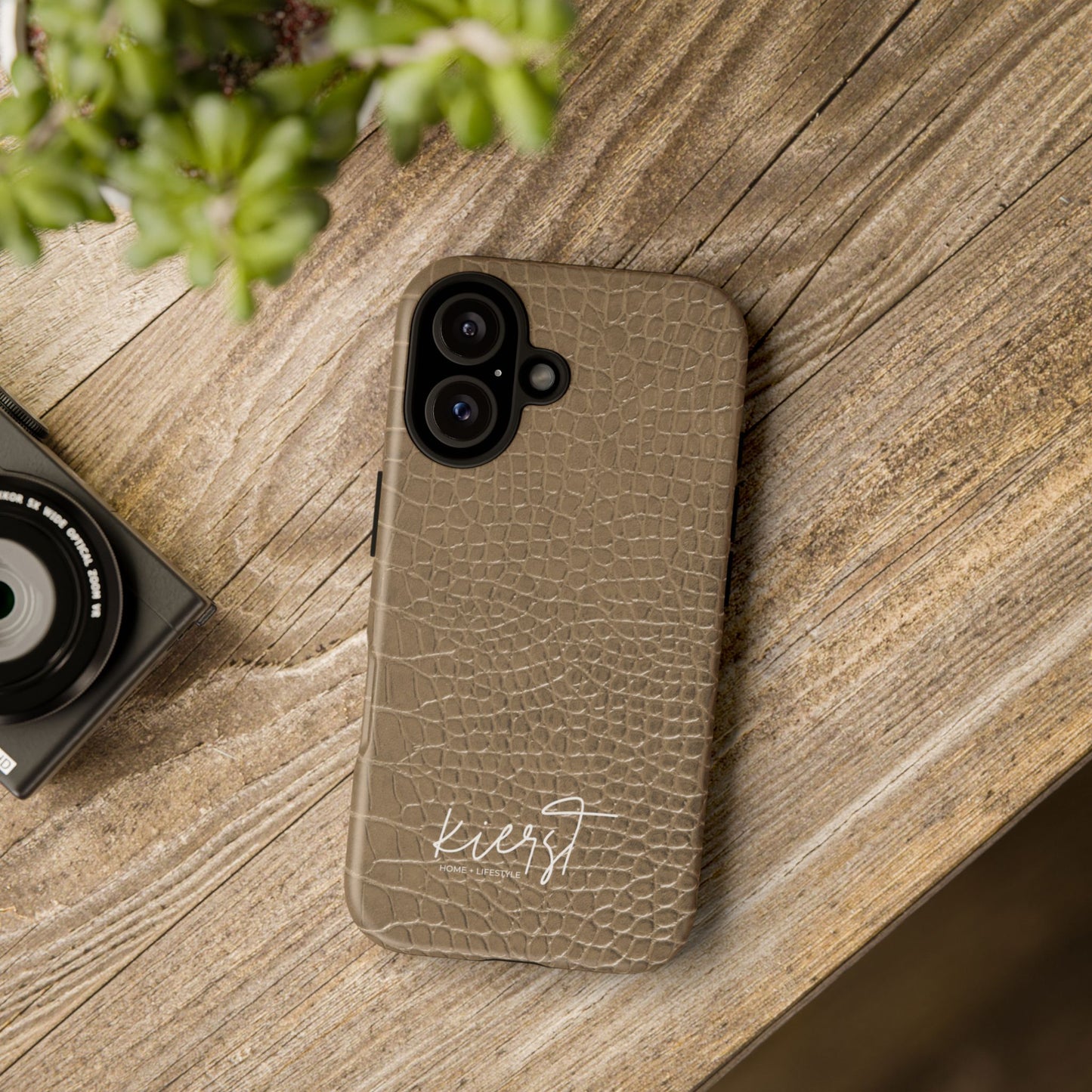 Tan Alligator Print iPhone Case | Elevated texture meets everyday ease