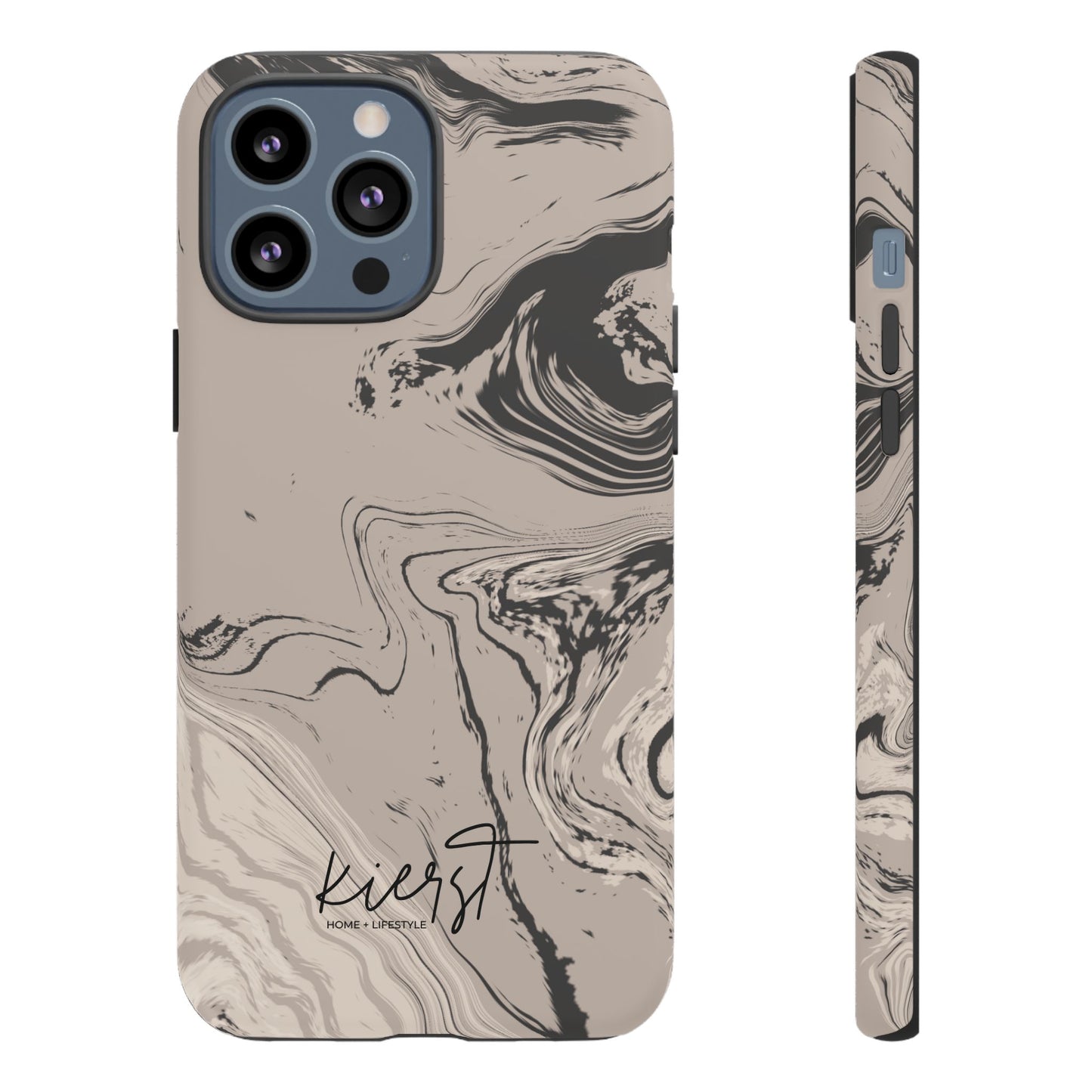 Cream, Grey, and Taupe Marble iPhone Case | A Bold Neutral Grounded in Softness