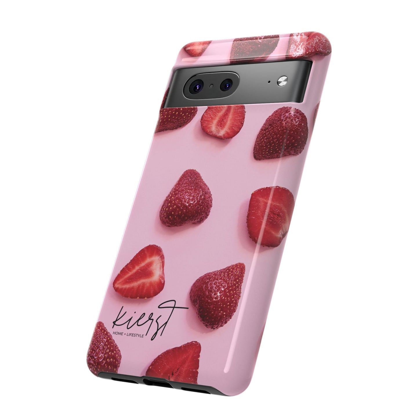 Strawberries Google Pixel Case | Blush-Toned Charm Meets Playful Precision