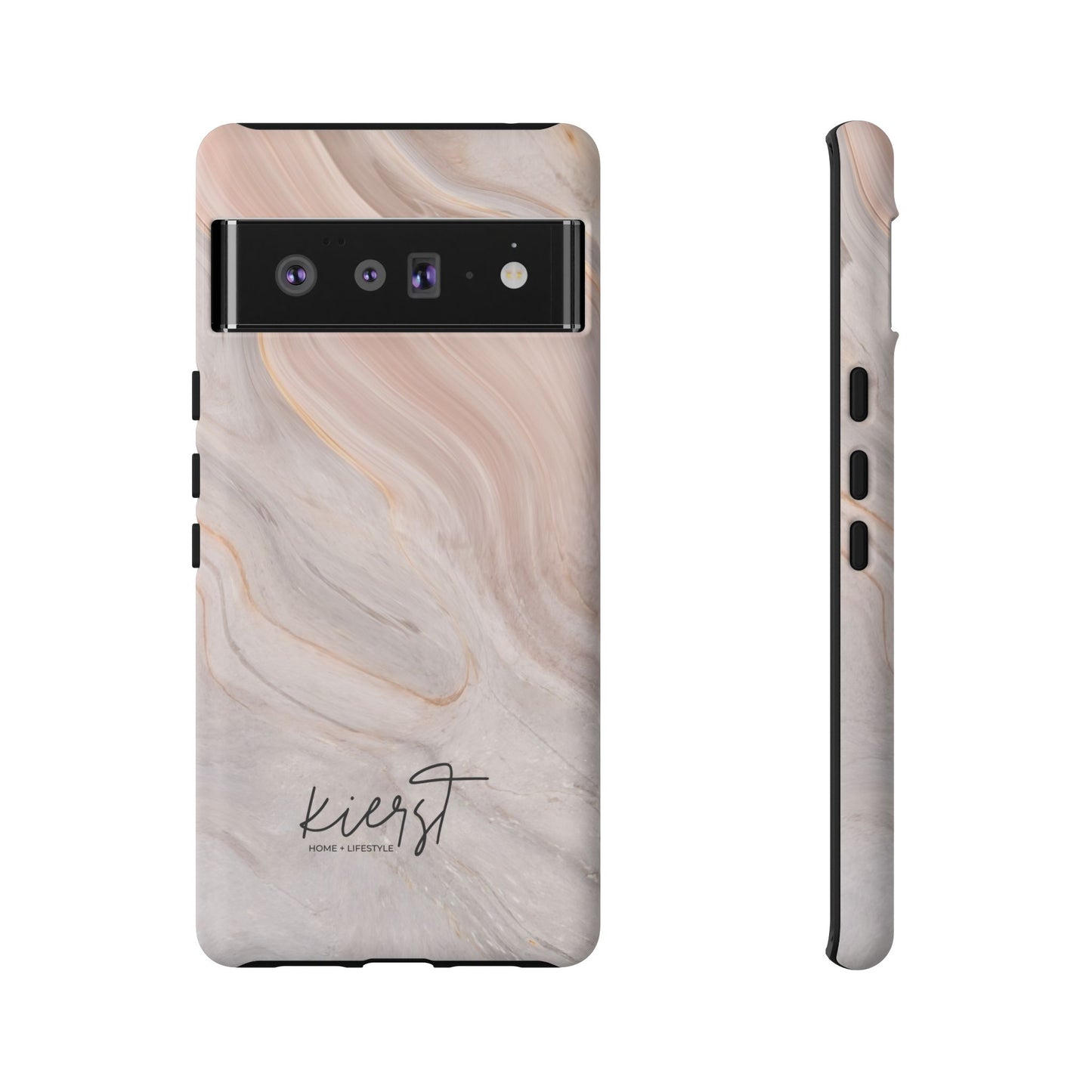 Blush Swirl Marble Google Pixel Phone Case | Soft Movement Meets Curated Luxury