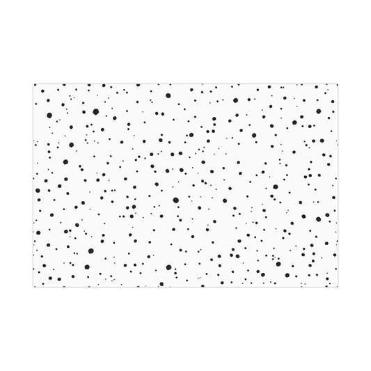 Black Dots on White Gift Wrapping Paper