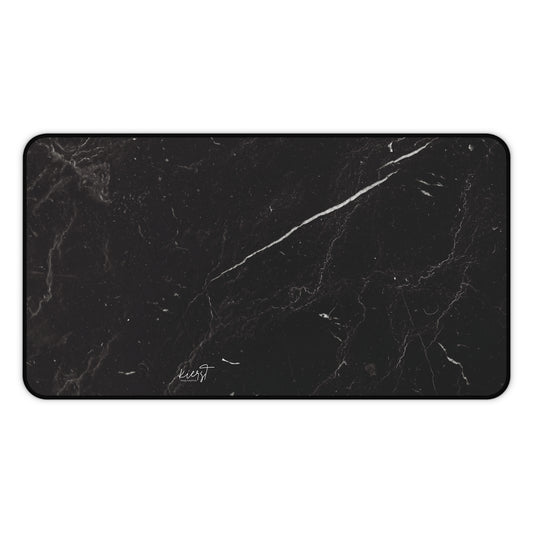 Black Marble Desk Mat | Luxe Workspace Essential