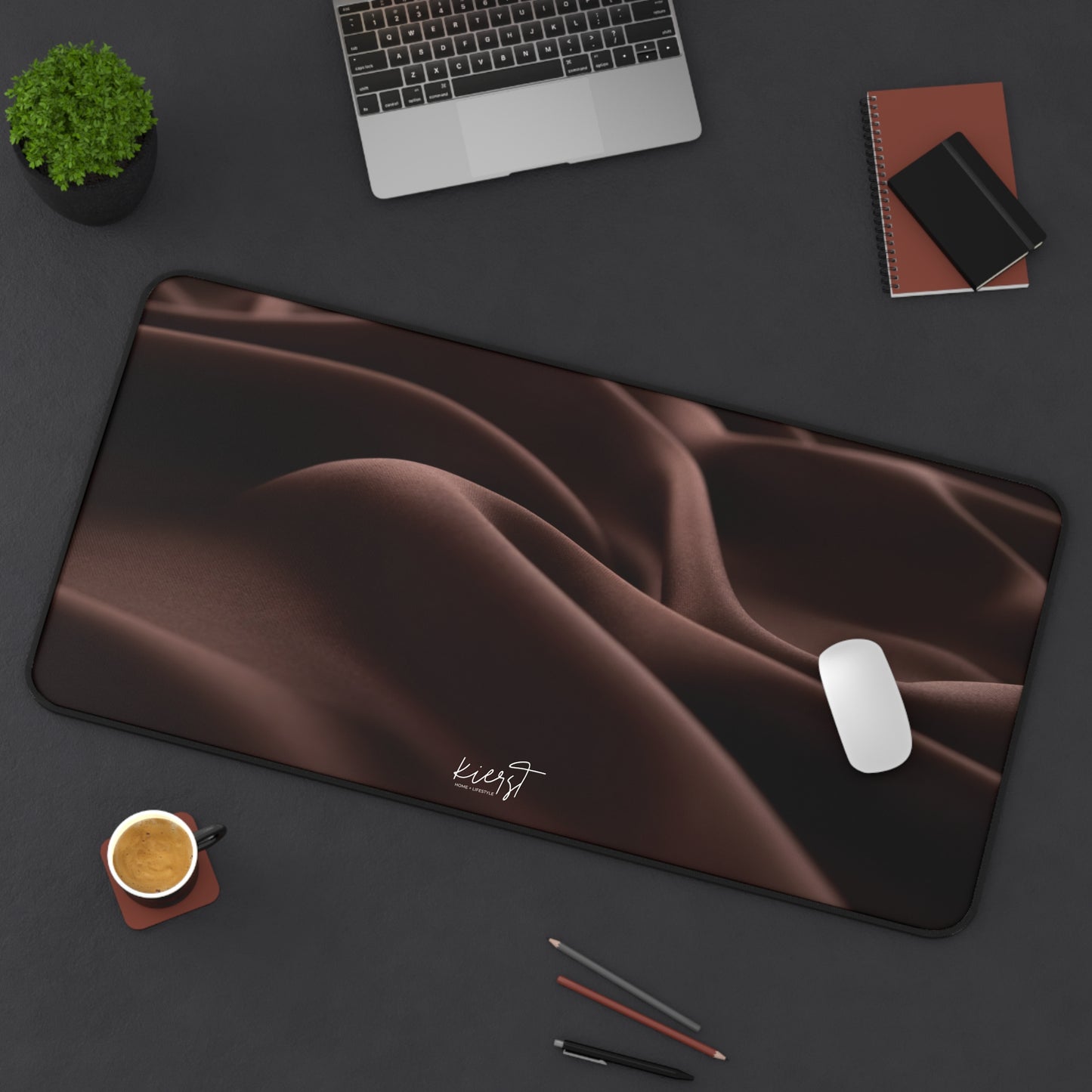 Chocolate Silk Print Desk Mat