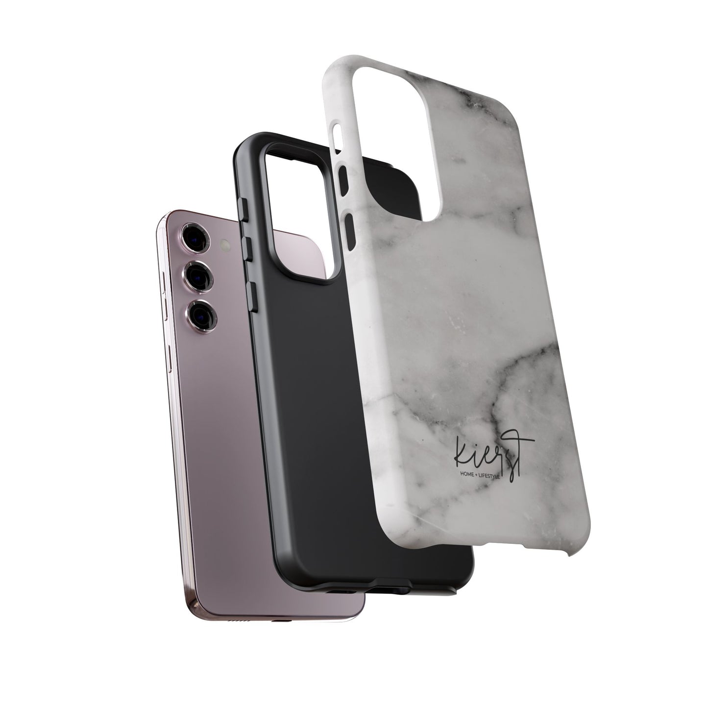Lived-In White and Grey Marble Samsung Galaxy Case | Soft Strength, Redefined