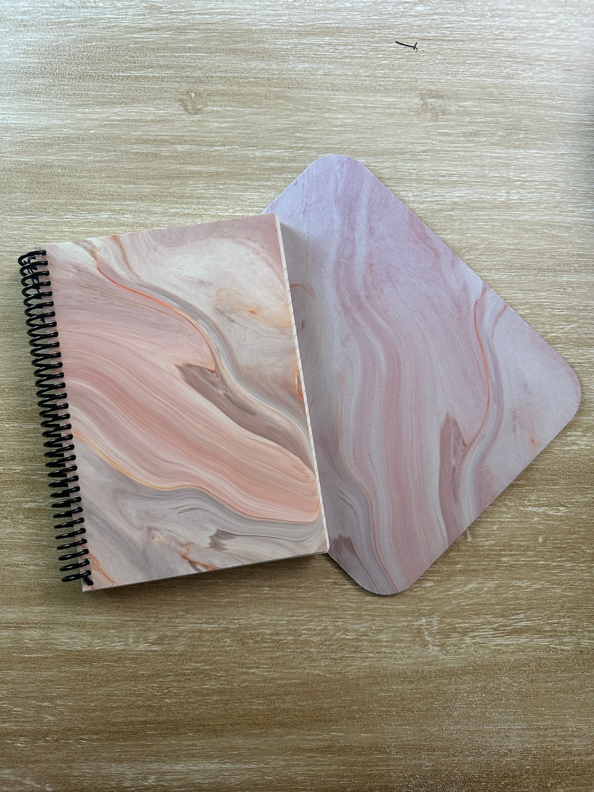 Blush Swirl Marble Mouse Pad