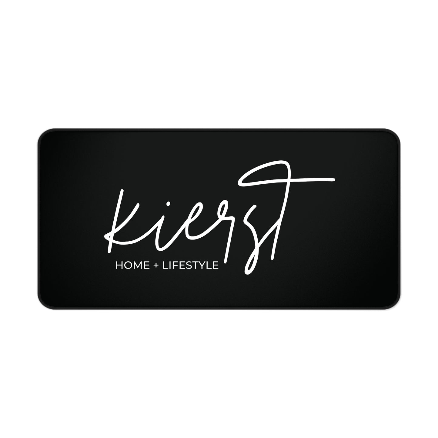 Black Desk Mat with kierst Logo | Sophisticated Workspace Staple