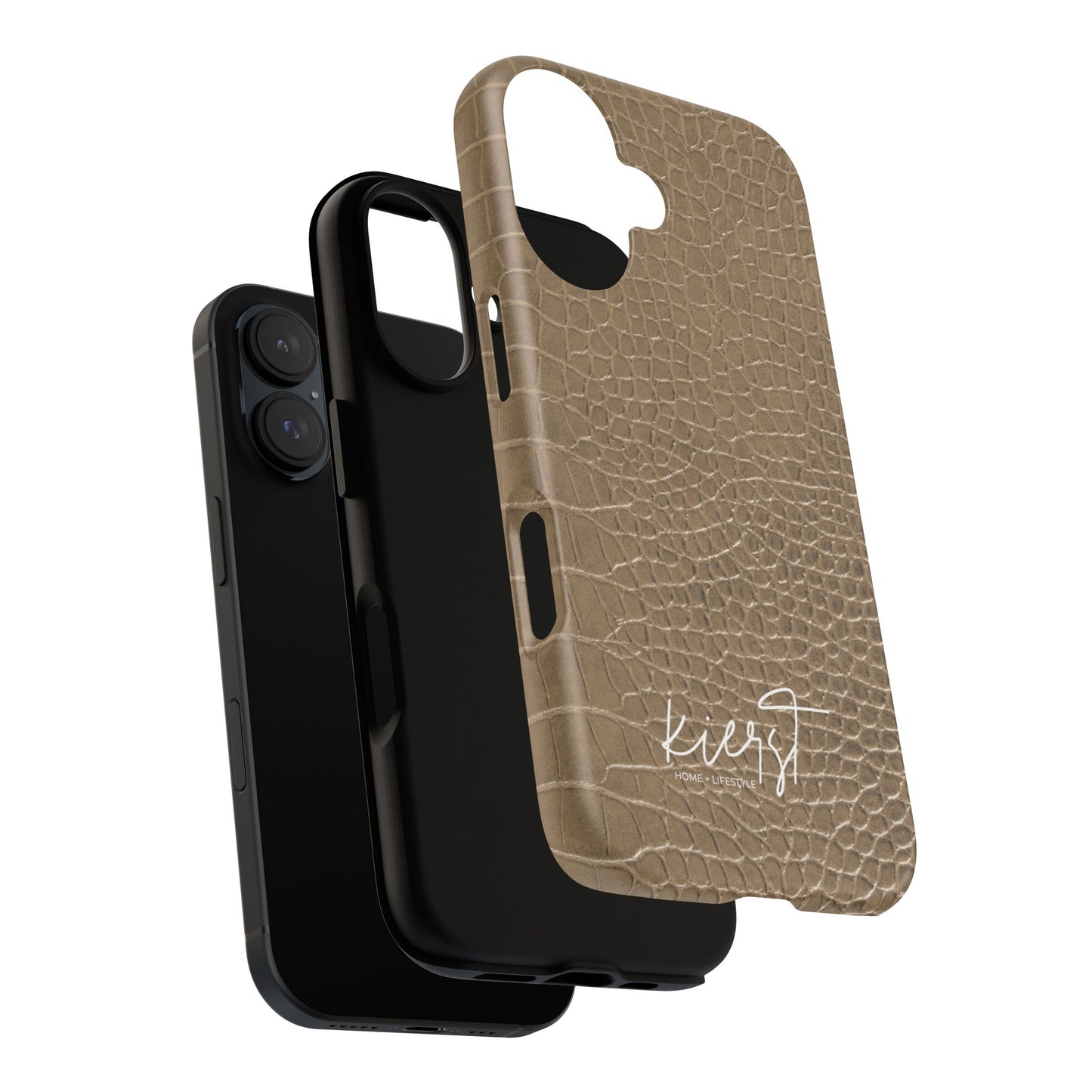 Tan Alligator Print iPhone Case | Elevated texture meets everyday ease