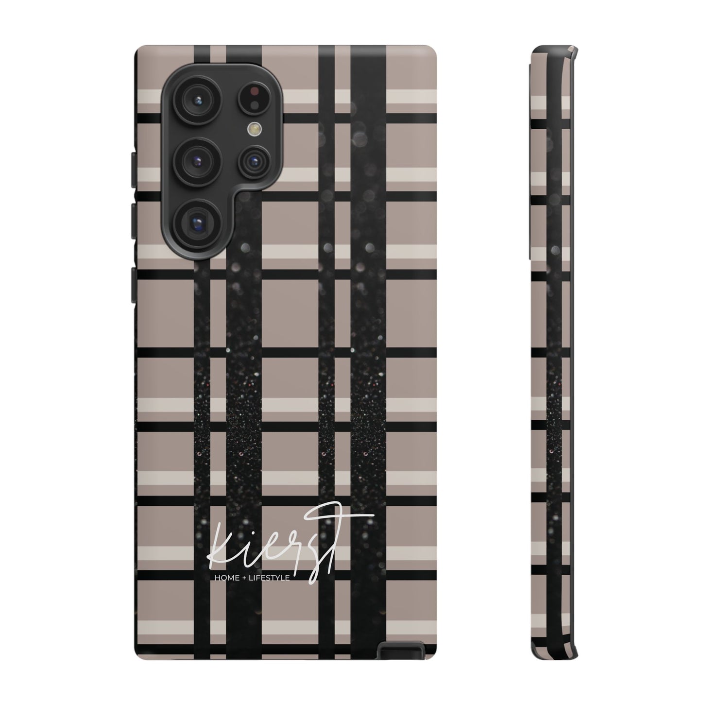 Elevated Neutrals Plaid Samsung Galaxy Case | Structured Style, Soft Edge