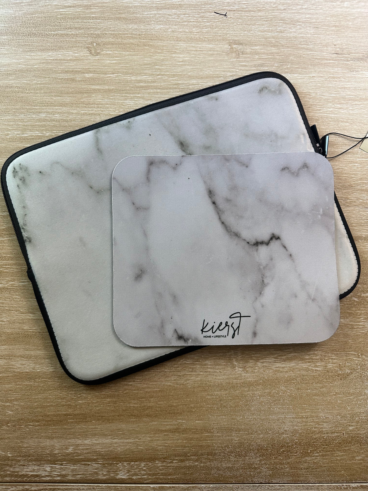 Lived-In Grey Marble Mouse Pad