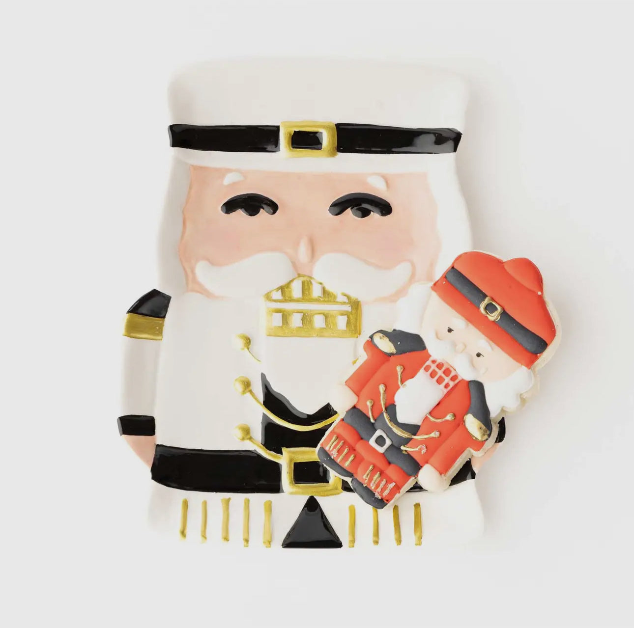 White Nutcracker Dessert Plate