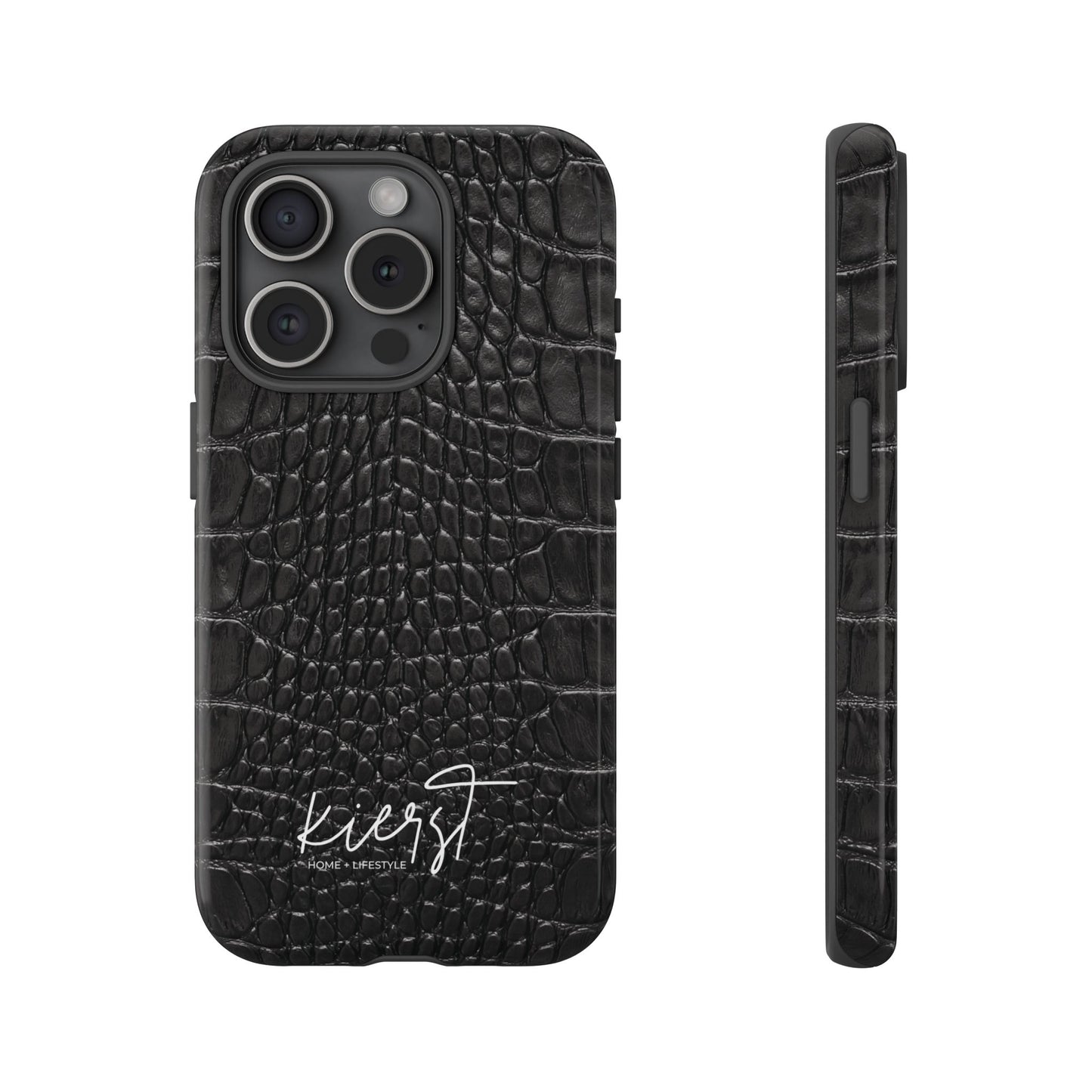 Black Alligator Print iPhone Case | Minimalist Edge Meets Everyday Function