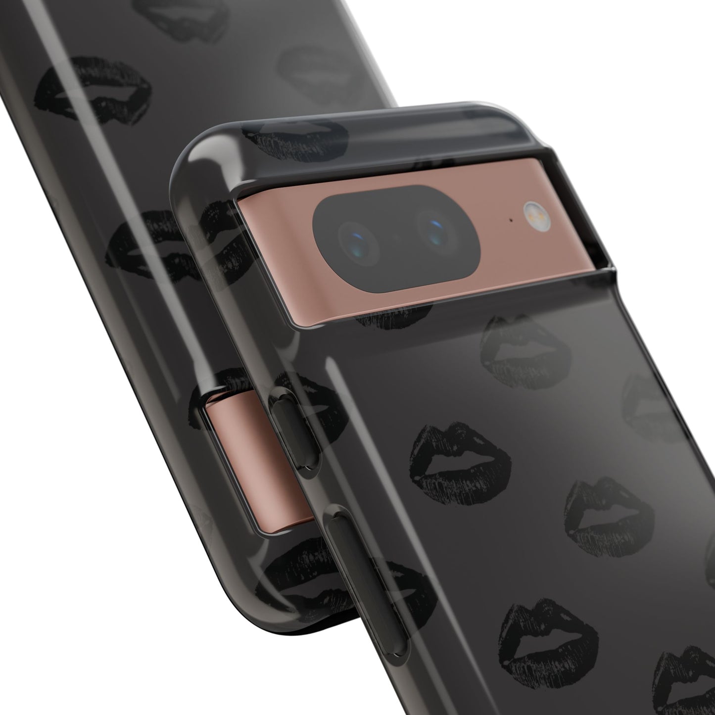 Black Lips Google Pixel Phone Case | Monochrome Meets Mood