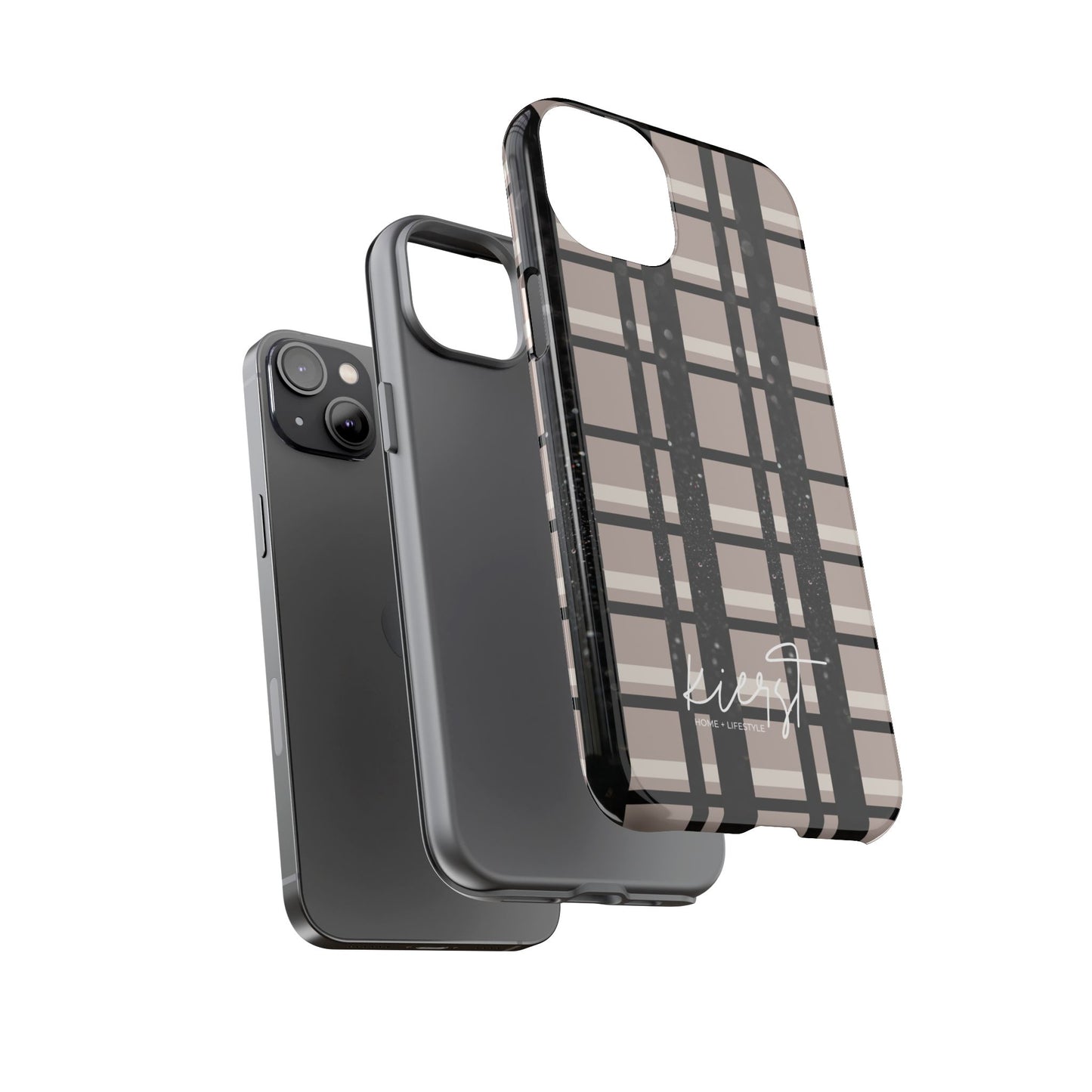 Elevated Neutrals Plaid iPhone Case | Classic Pattern, Modern Contrast