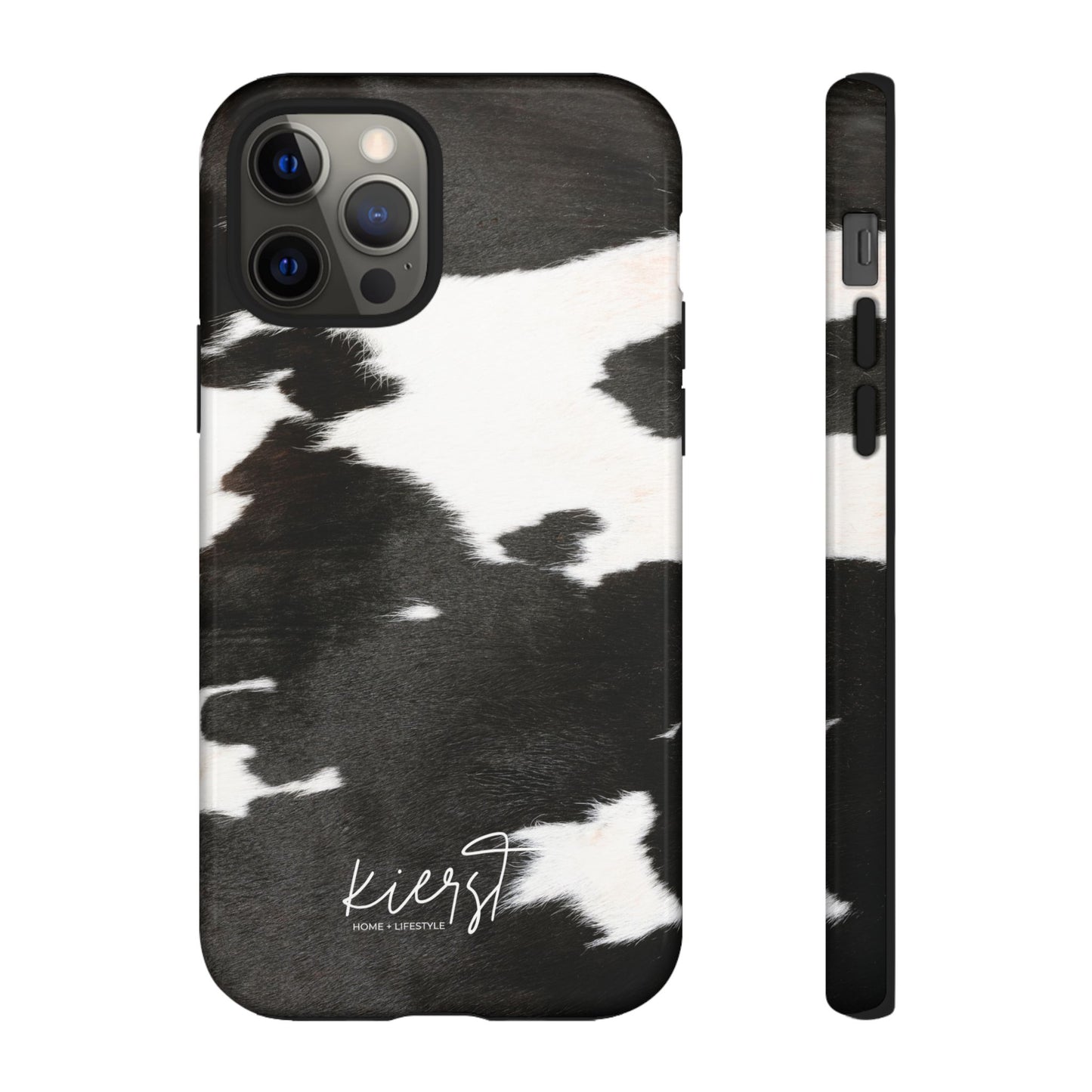 Black and White Cow Hide Print iPhone Case
