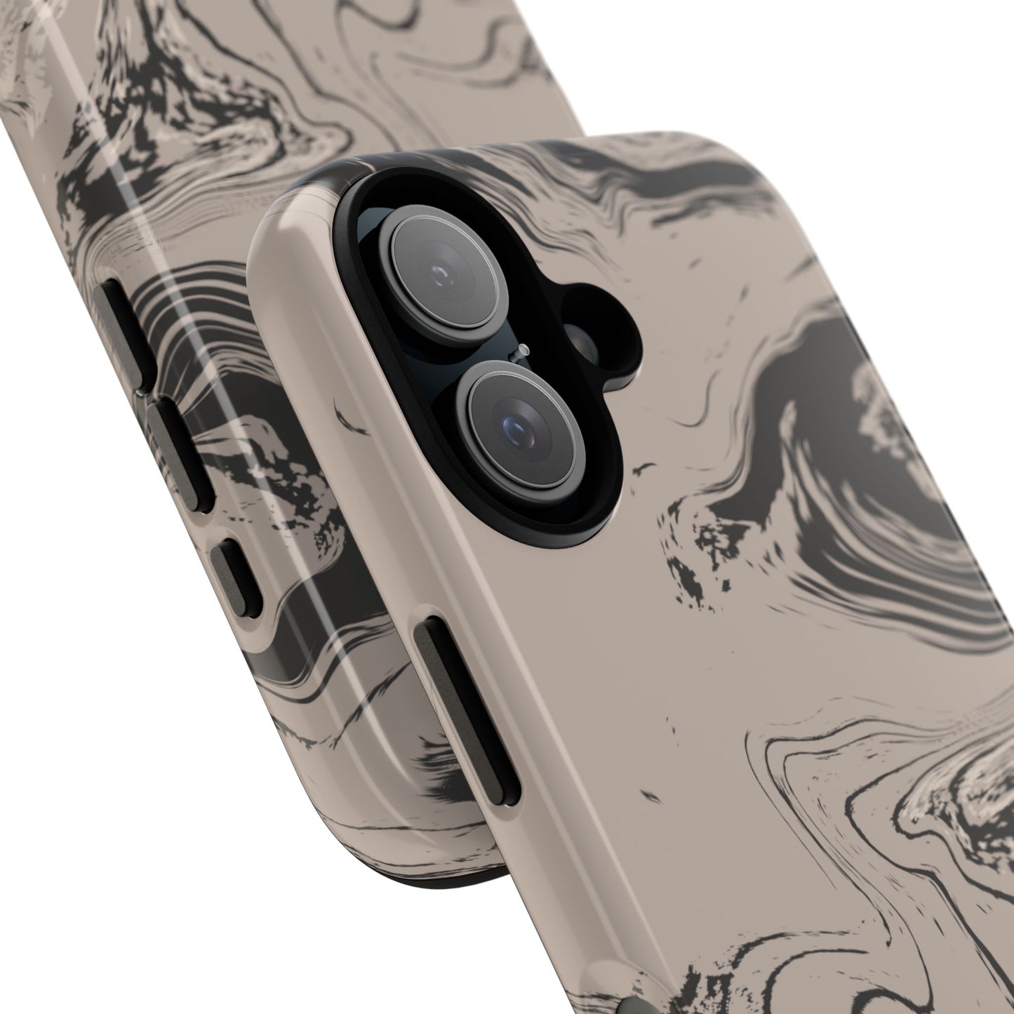 Cream, Grey, and Taupe Marble iPhone Case | A Bold Neutral Grounded in Softness