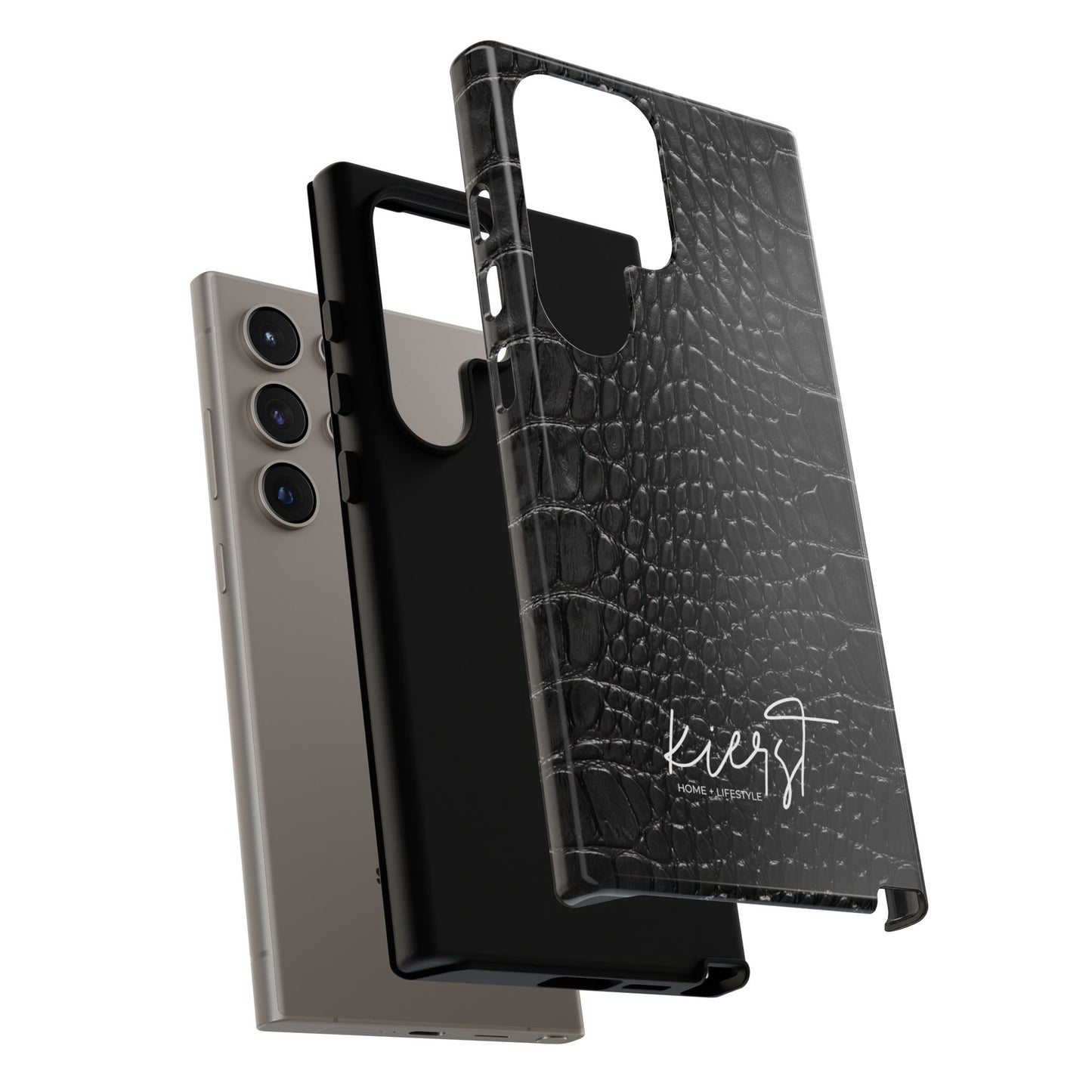Black Alligator Print Samsung Galaxy Case | Refined Impact, Bold Simplicity