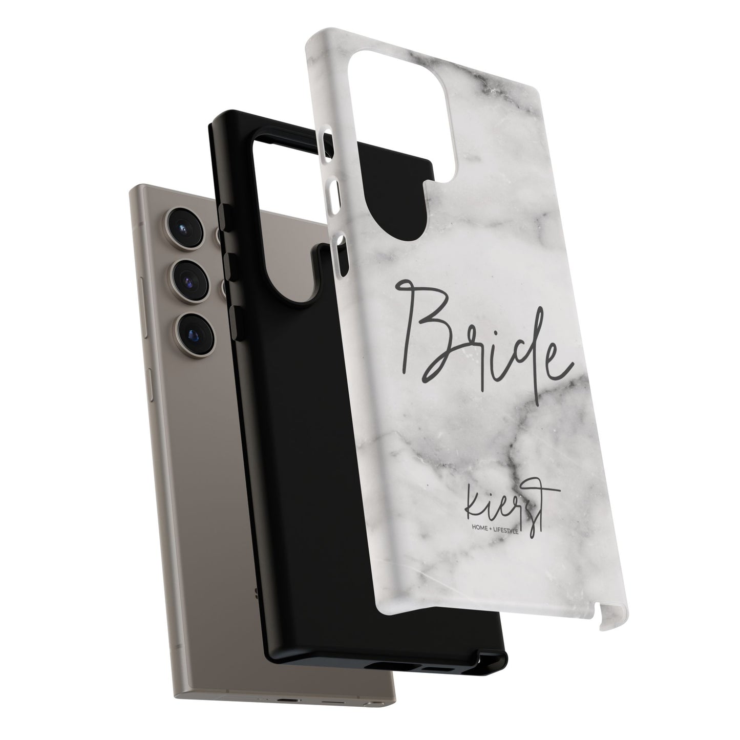 Bride Lived-In White and Grey Marble Samsung Galaxy Phone Case
