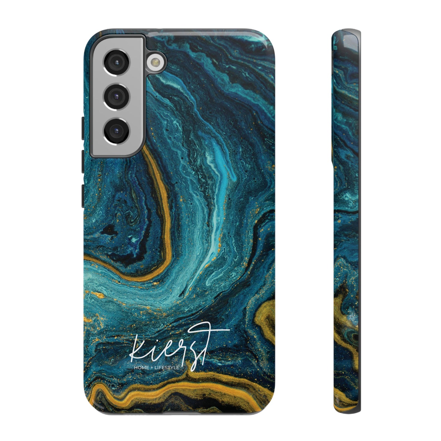 Gold & Teal Marble Samsung Galaxy Case | Swirled Depth Meets Everyday Edge