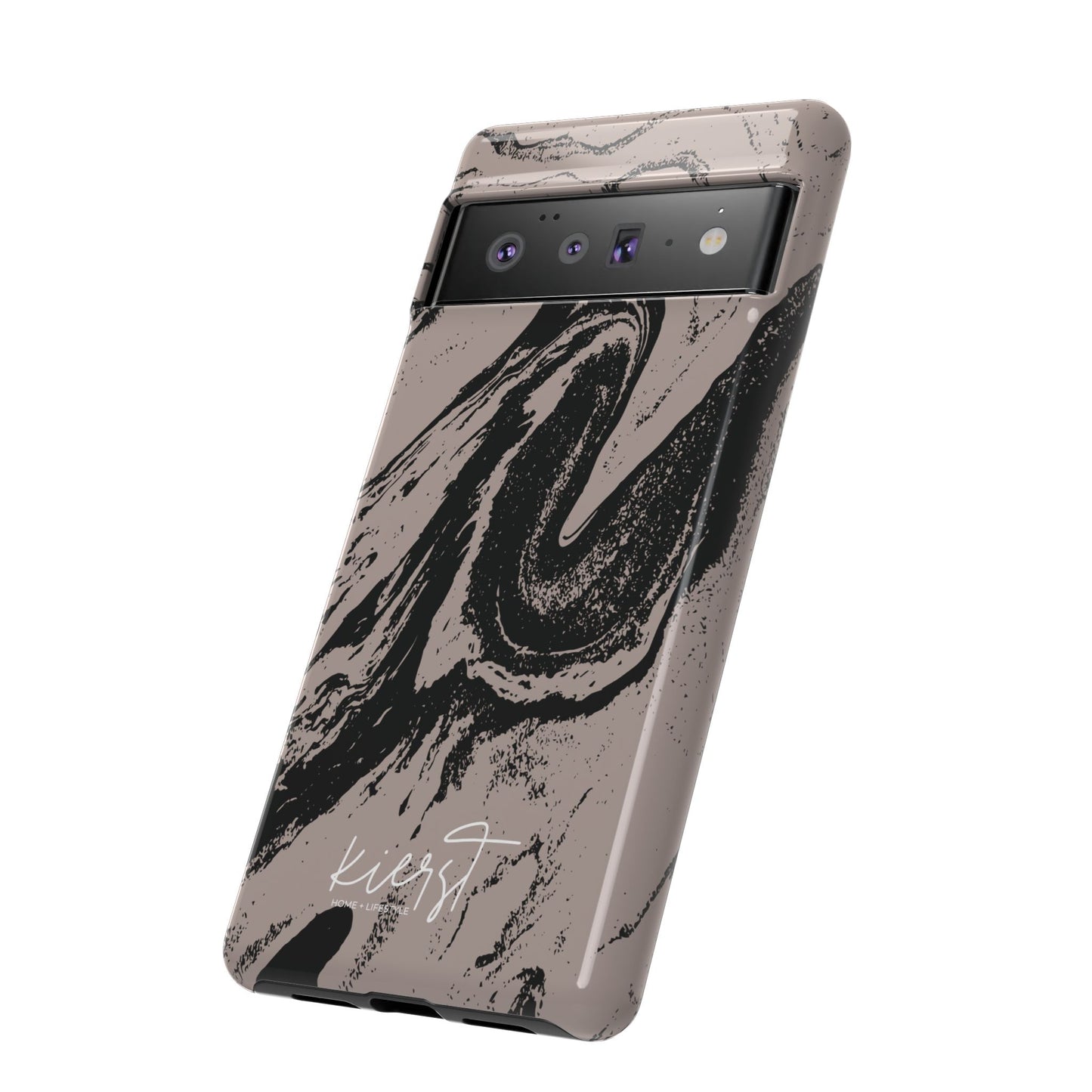 Taupe and Black Marble Google Pixel Phone Case | Artistic, Durable Protection For Your Pixel