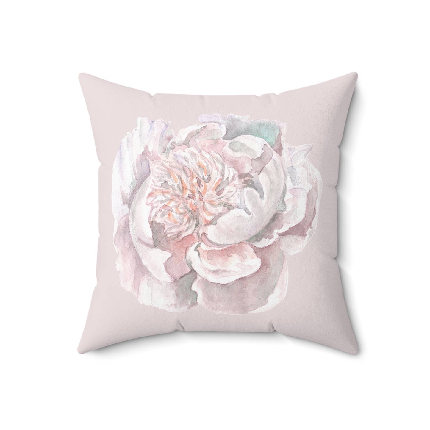Peony Watercolor Pillow β Blush on Blush Design