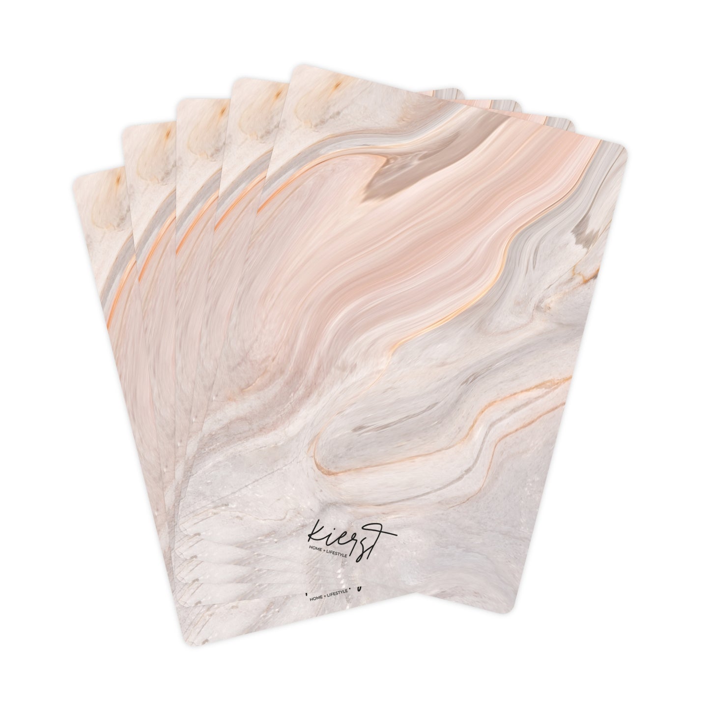 Blush Swirl Marble Poker Playing Cards ā Luxury 54 Card Deck