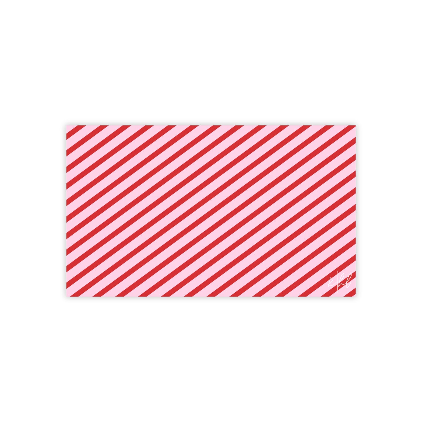 Holiday 25 Pink and Red Diagonal Striped Post-it® Note Pad