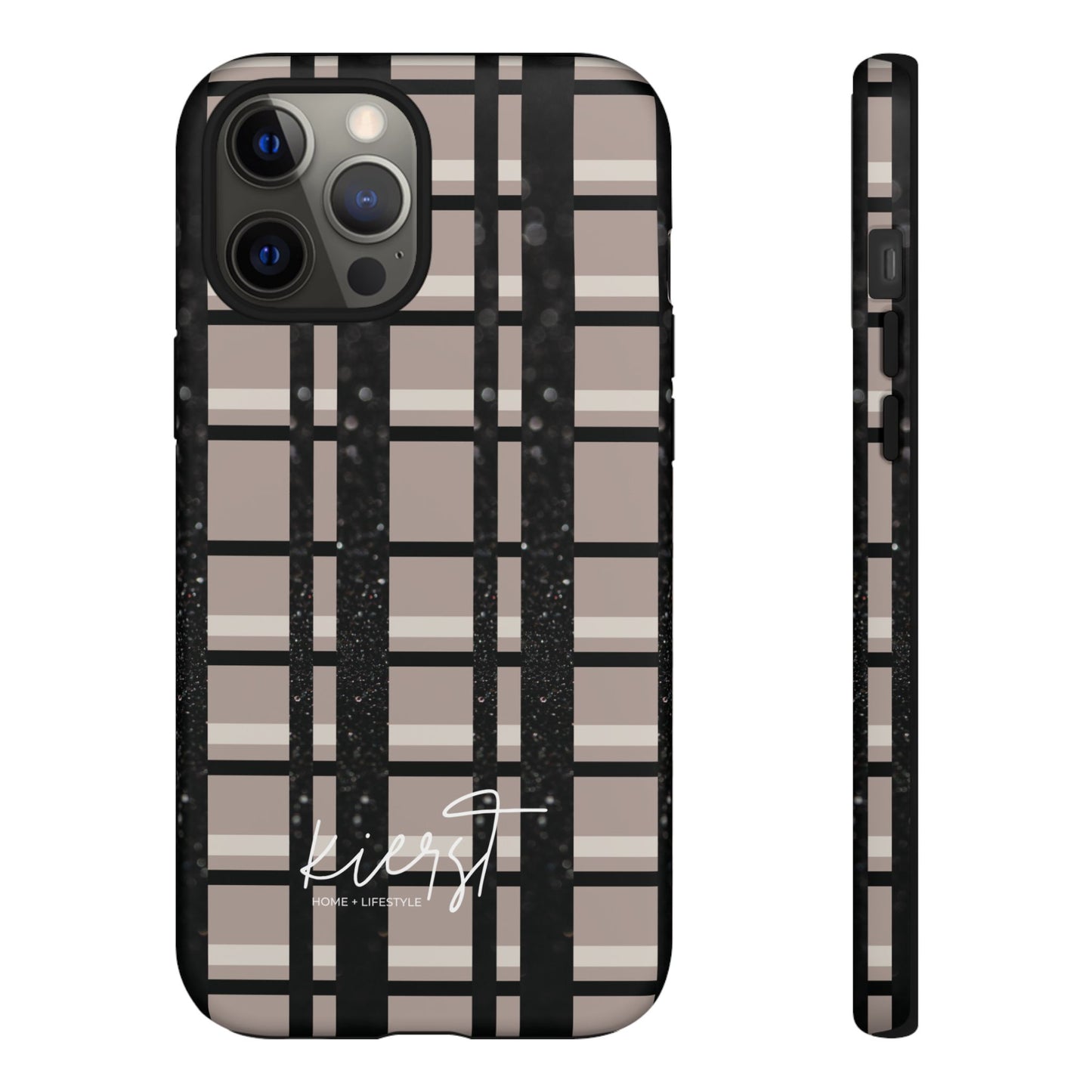 Elevated Neutrals Plaid iPhone Case | Classic Pattern, Modern Contrast