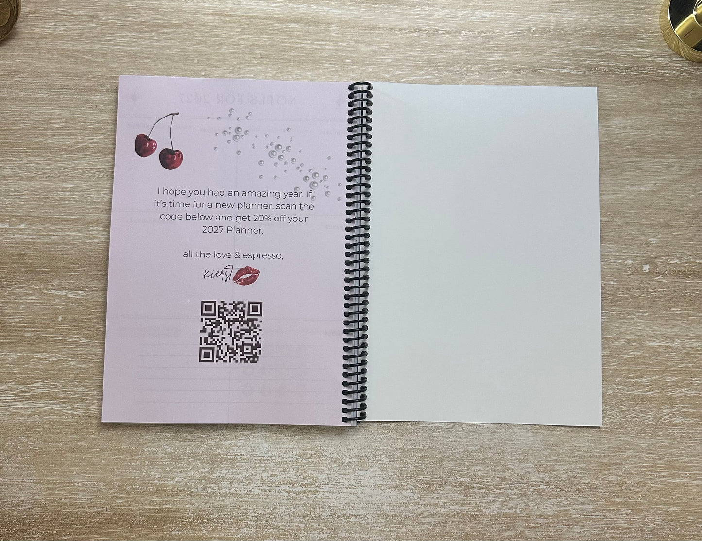 2026 Lifestyle Planner - Signature Pink and Velvet Noir Stripes