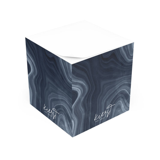 Navy Marble Note Cube