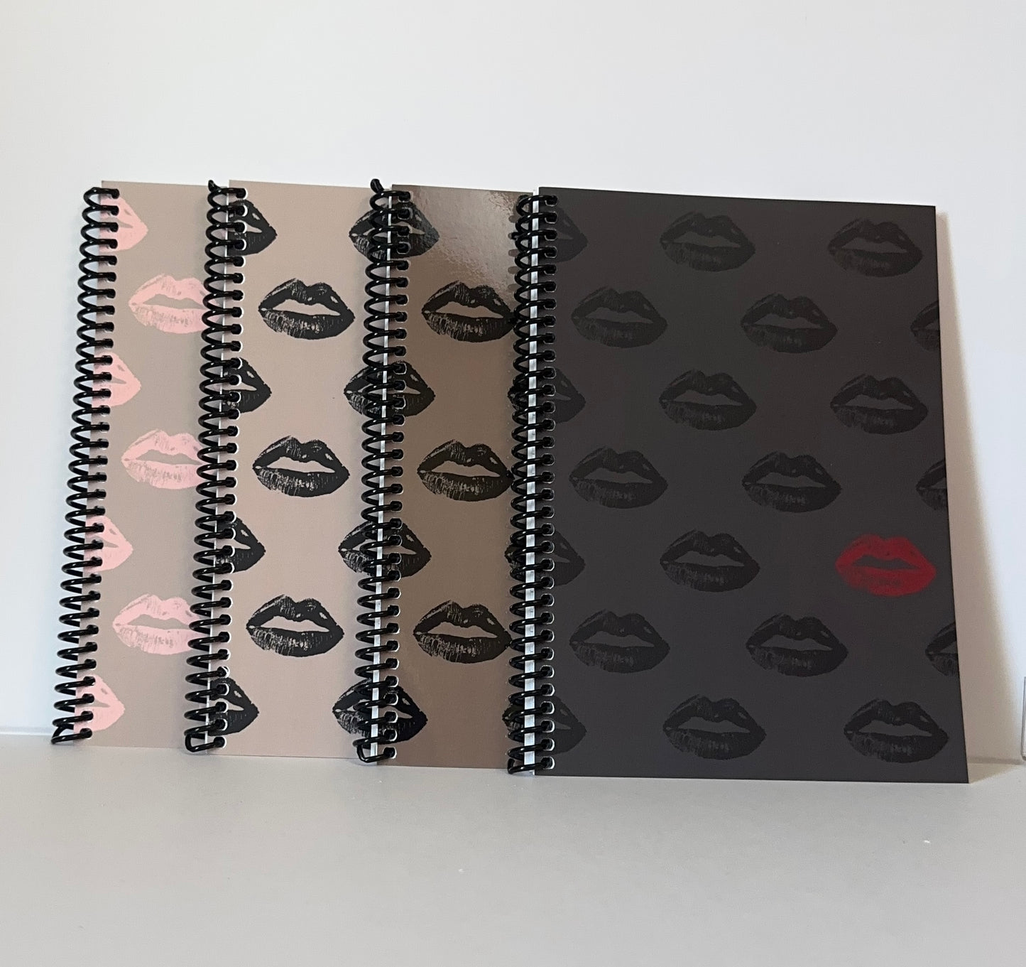 Black Lips on Mocha Notebook | Everyday Edge in a Warmer Neutral