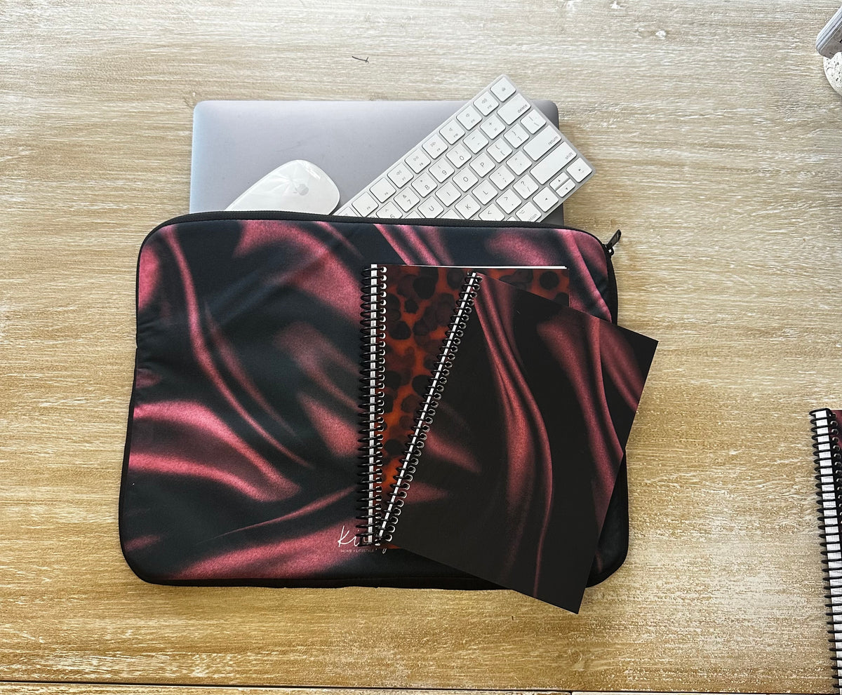 Signature Velvet Noir Silk Print Notebook