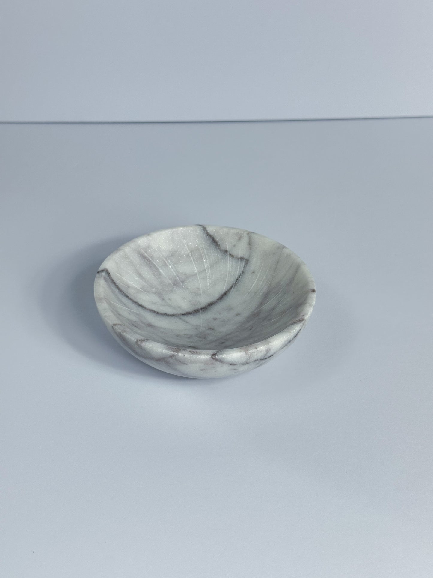 White and Grey Marble Trinket Dishes