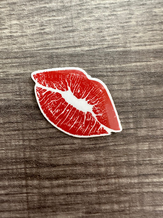 Red lips temporary tattoo