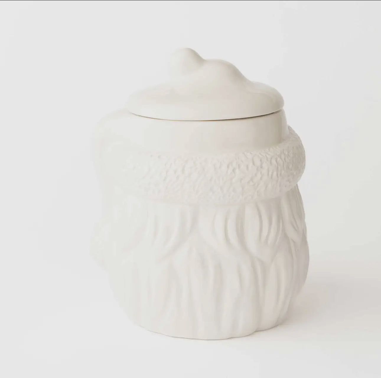 White Santa Cookie Jar