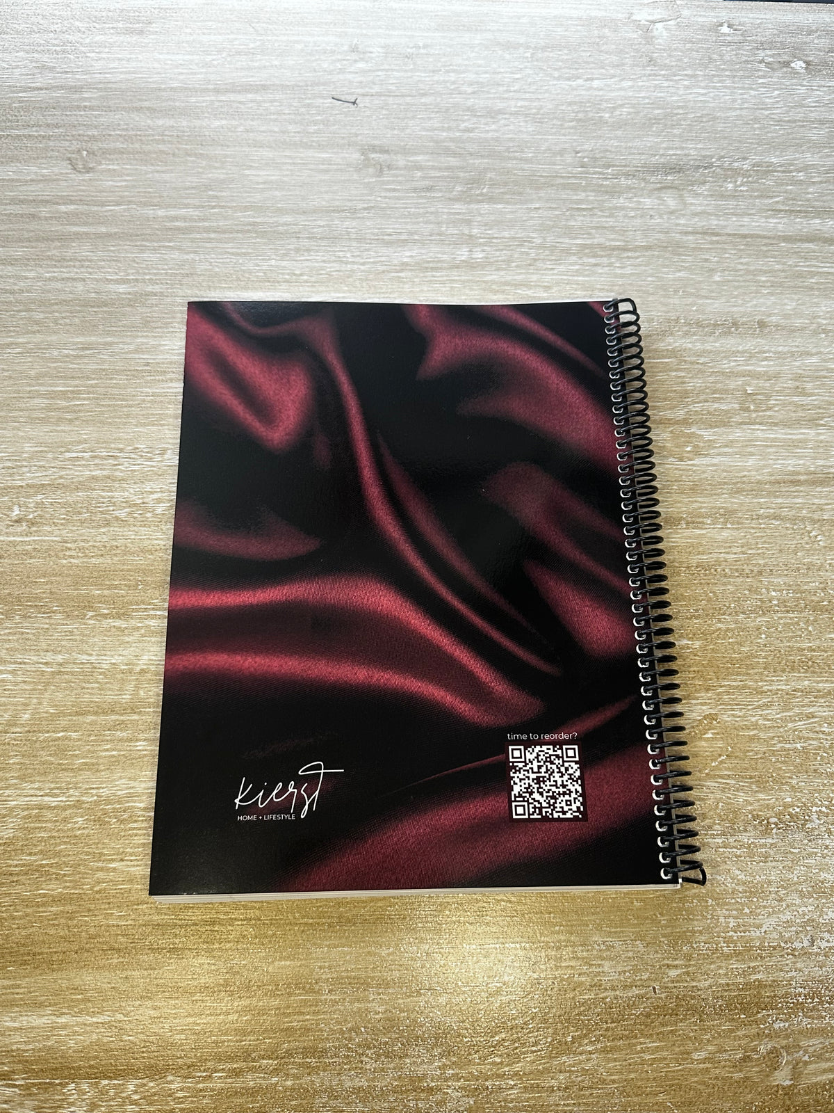 Signature Velvet Noir Silk Print Notebook