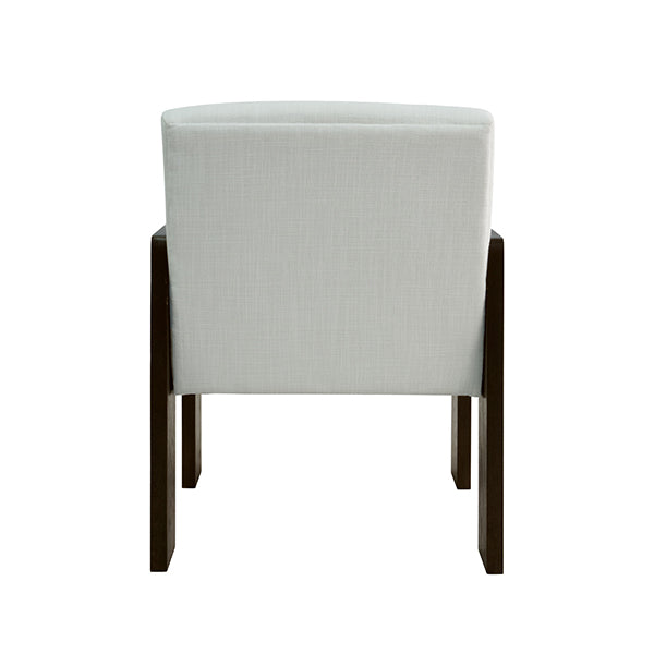 Astor Armchair in Espresso Oak & White Linen