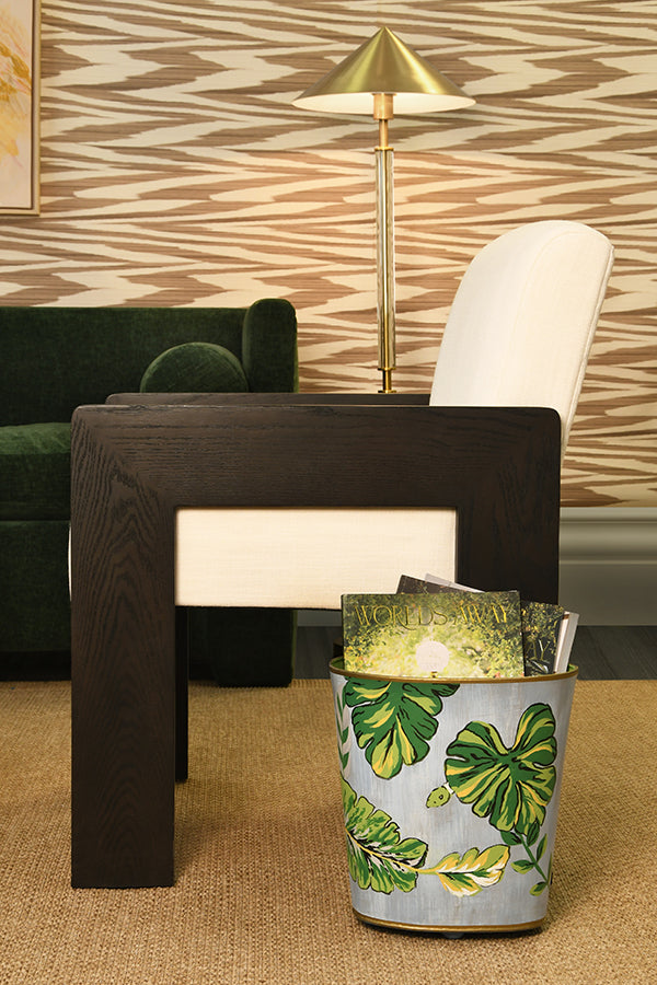 Astor Armchair in Espresso Oak & White Linen