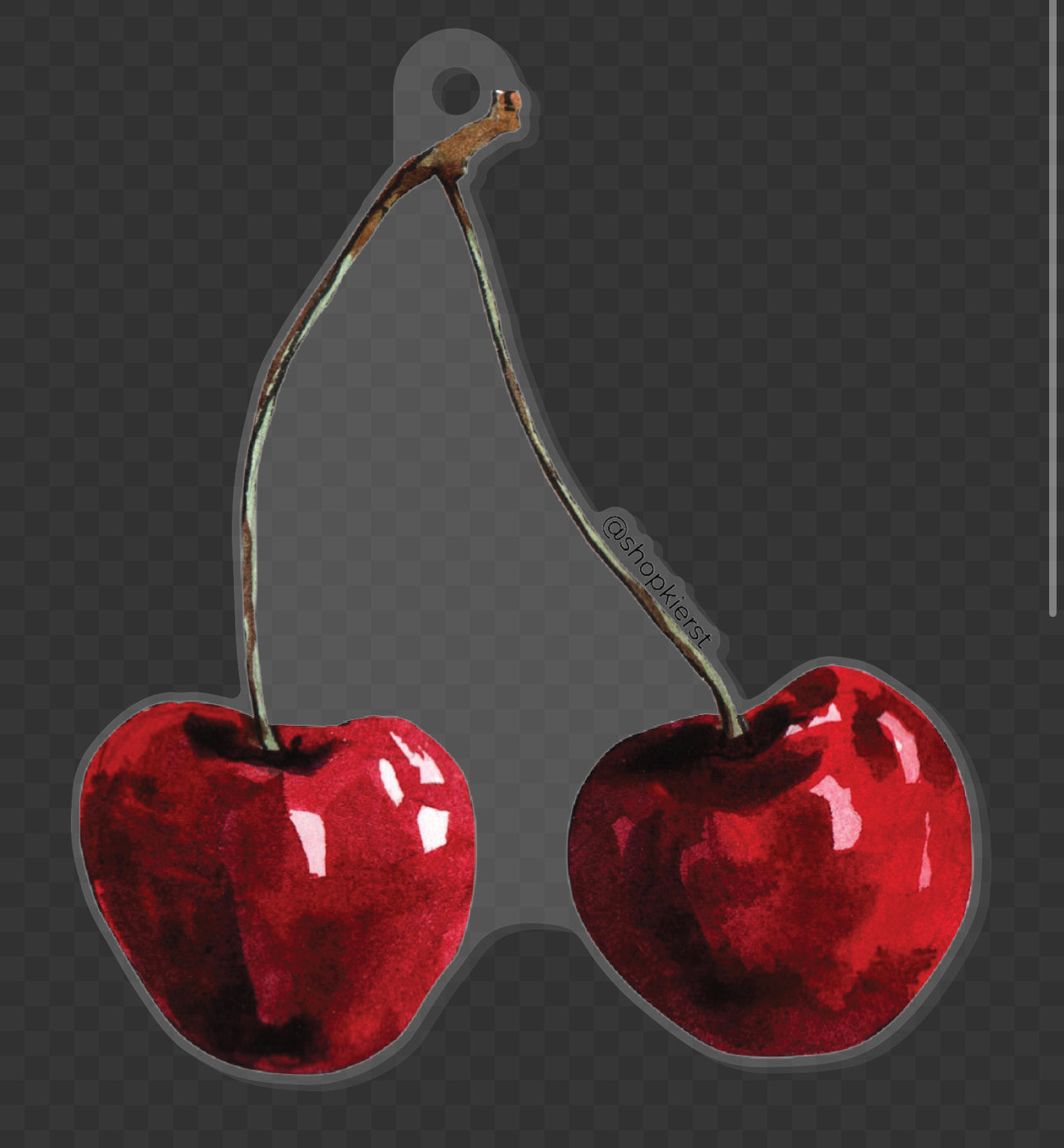 Moody Cherries Ornament + Keychain