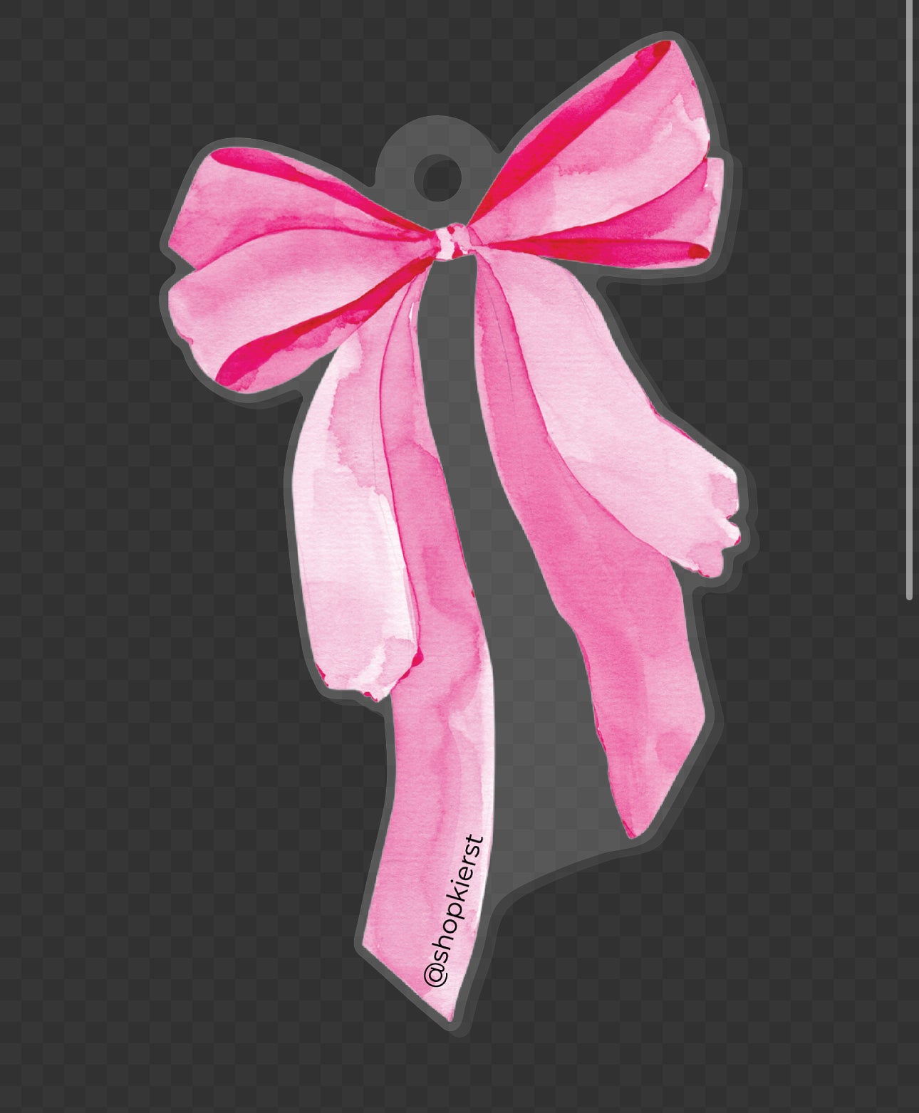 Pink Bow Mini Ornament + Keychain