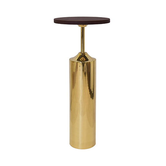 Bolton Cigar Table in Brass & Leather