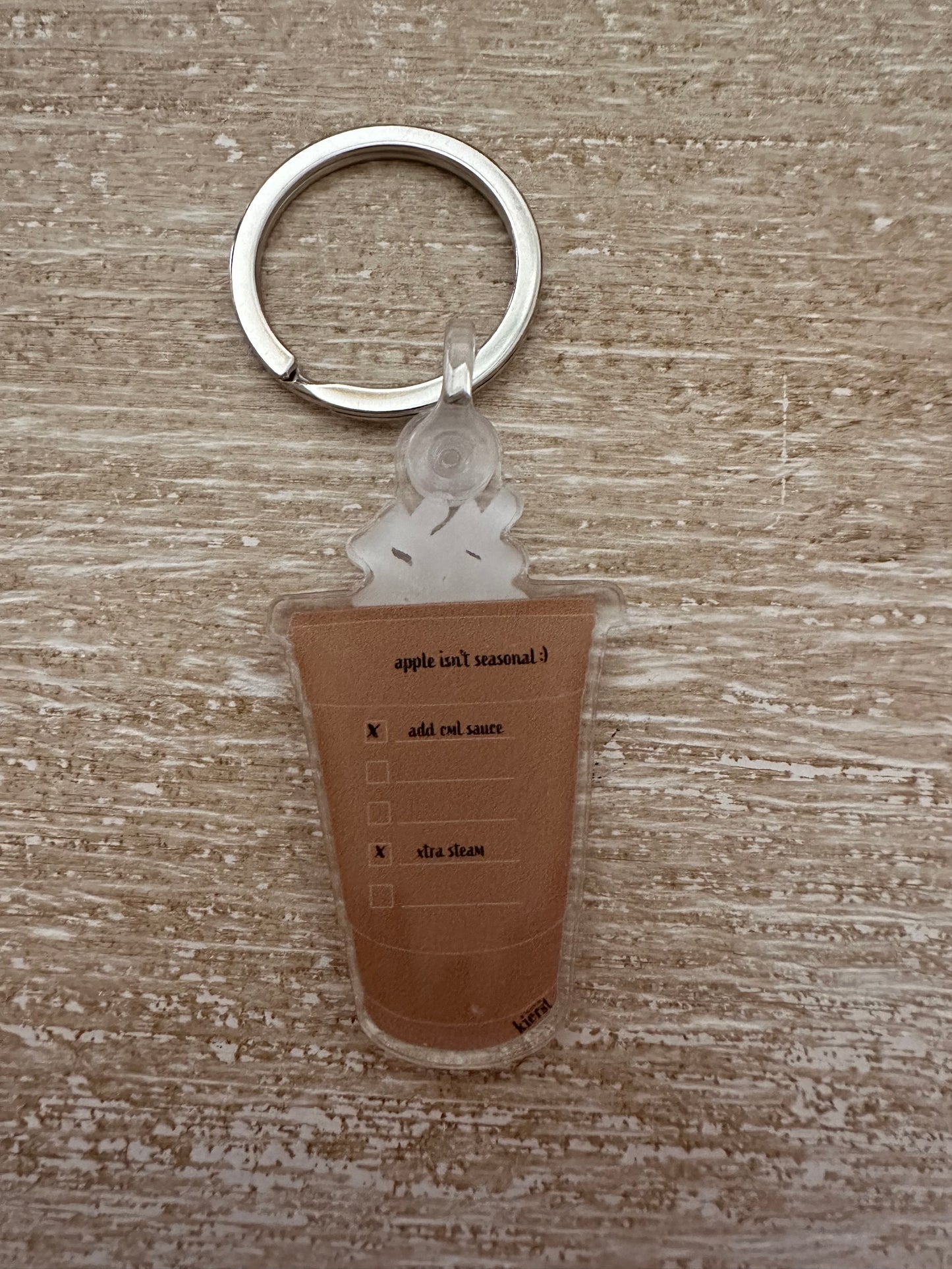 Apple Cider Acrylic Keychain | A Cozy Classic